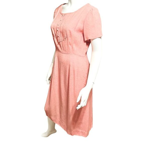 Vintage Pink Midi Dress Size 14 - Picture 6 of 8
